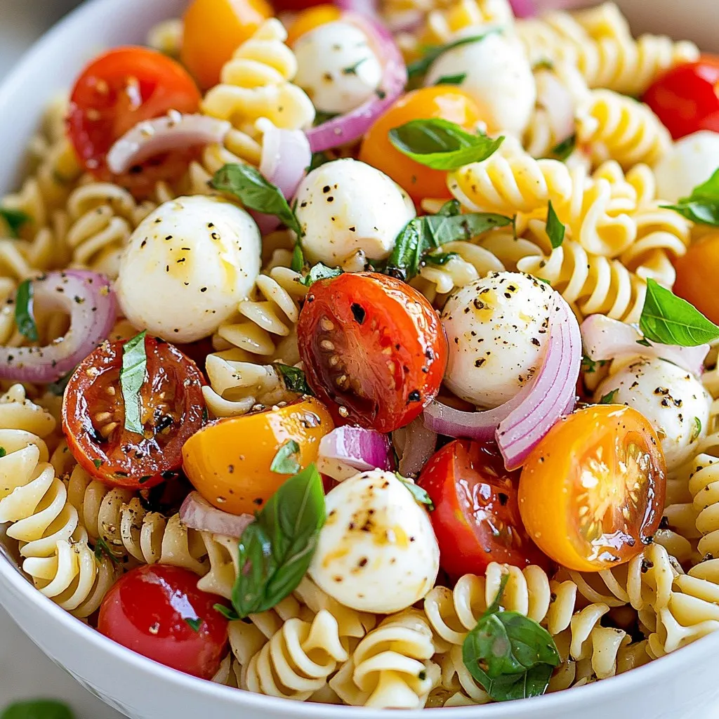 Tomato Mozzarella Pasta Salad Easy and Tasty Recipe