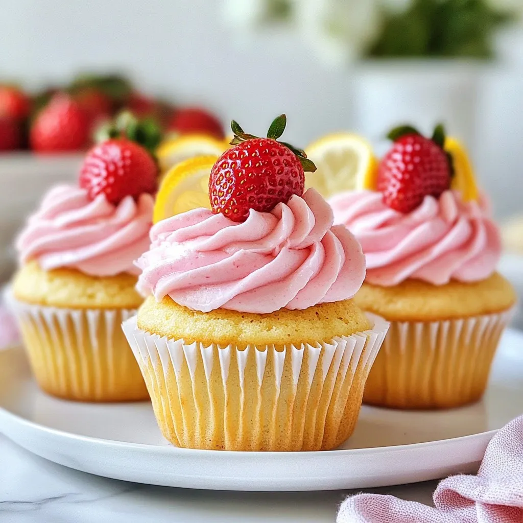 Strawberry Lemonade Cupcakes Fresh and Flavorful Treat