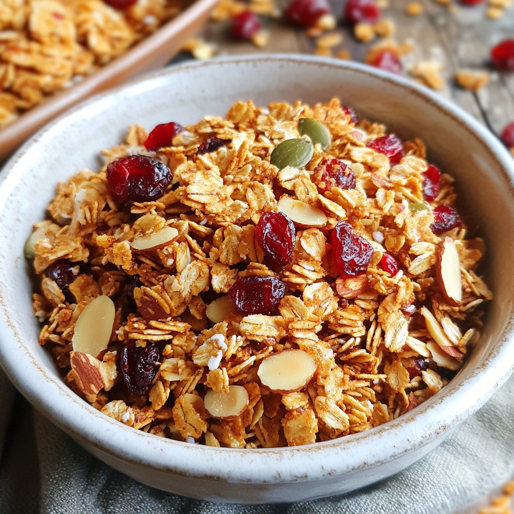 Make-ahead Breakfast Cranberry Almond Granola Recipe