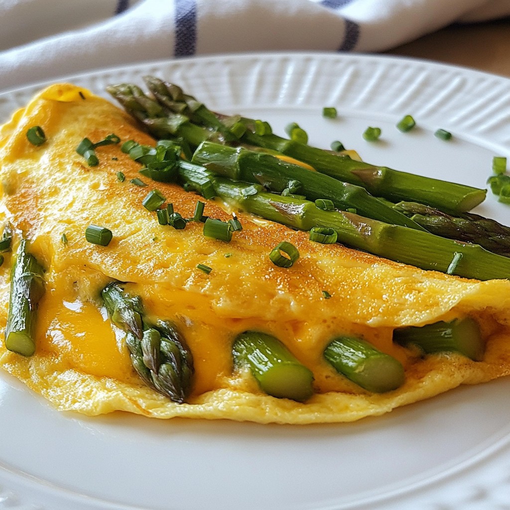 Protein Breakfast Asparagus and Cheese Omelette Recipe