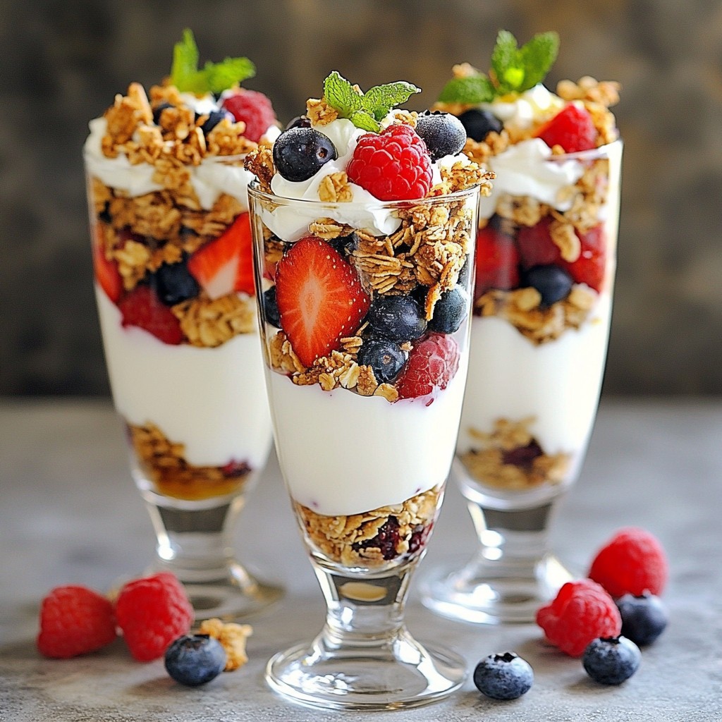 Quick Breakfast Berry and Yogurt Parfaits Delight
