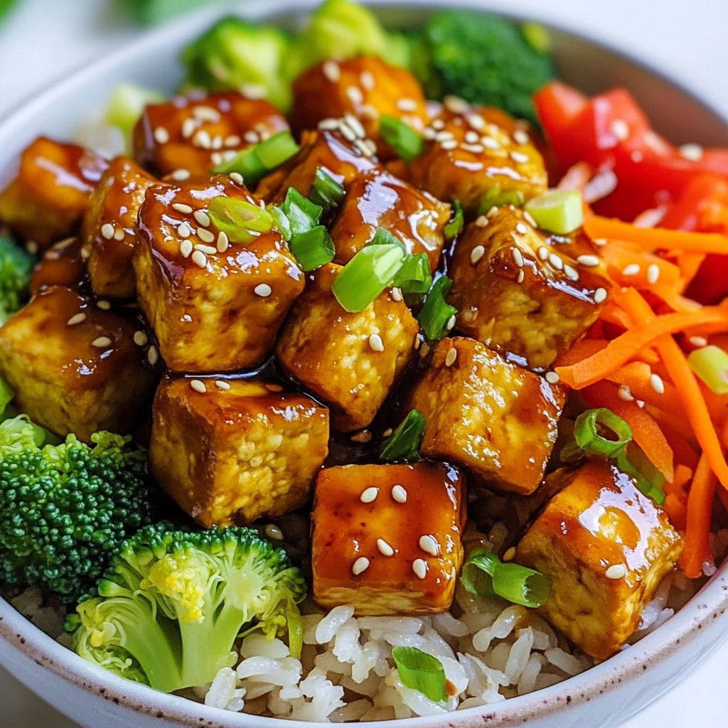 Crispy Teriyaki Tofu Bowls Packed with Flavor