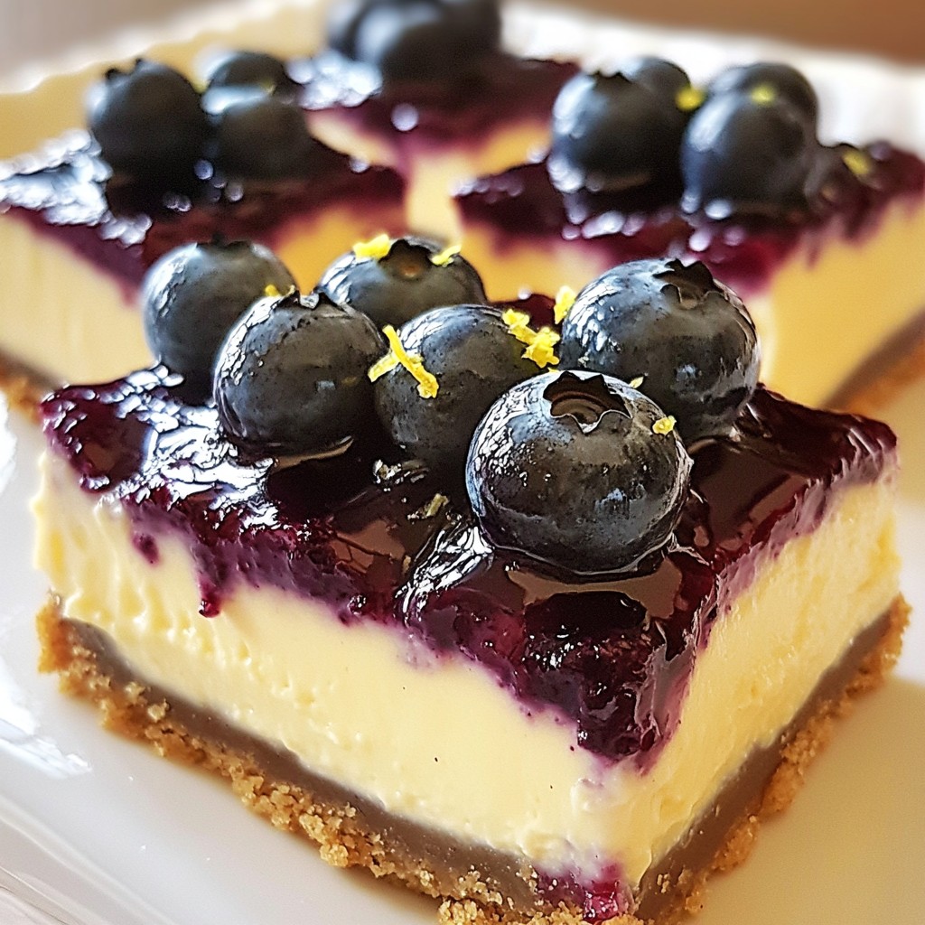 Blueberry Lemon Cheesecake Bars Delightful Treat
