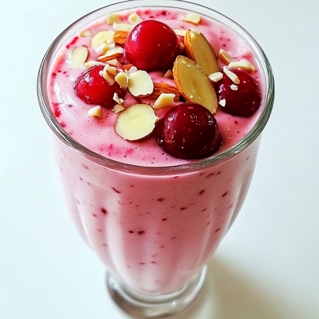 Quick Breakfast Cherry Almond Smoothie Energizing Recipe