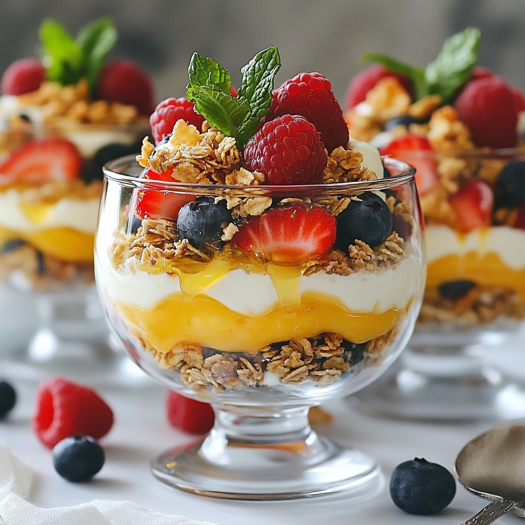 Quick breakfast Berry and Yogurt Parfaits Delight