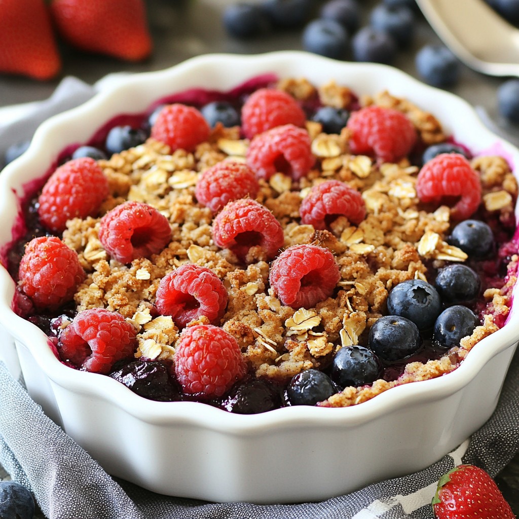 Triple Berry Crisp Delightfully Easy Dessert Recipe