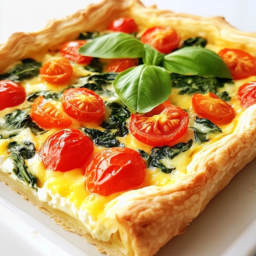 Brunch Creamy Spinach and Tomato Tart Delight