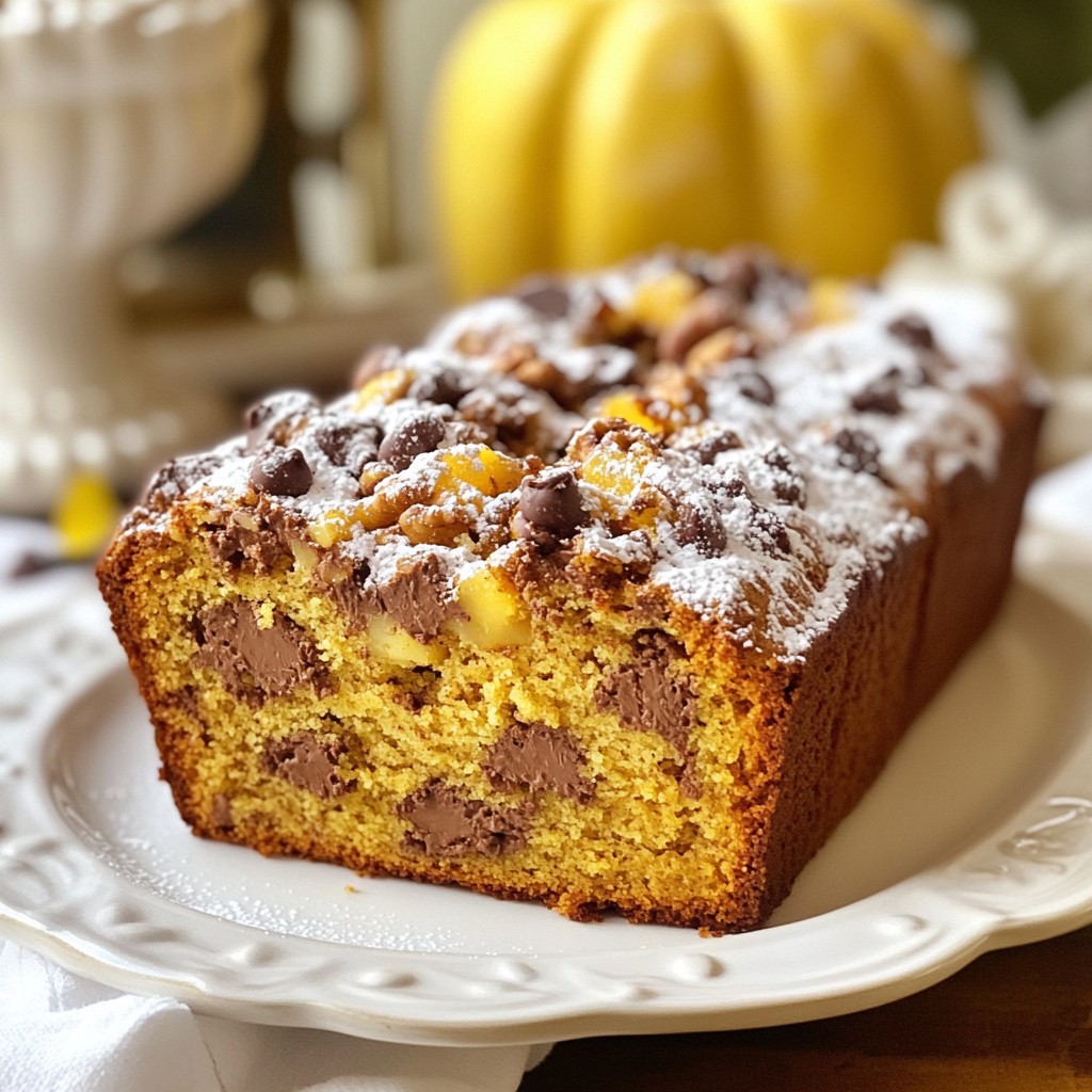 Chocolate Chip Pumpkin Bread Perfect for Fall Baking