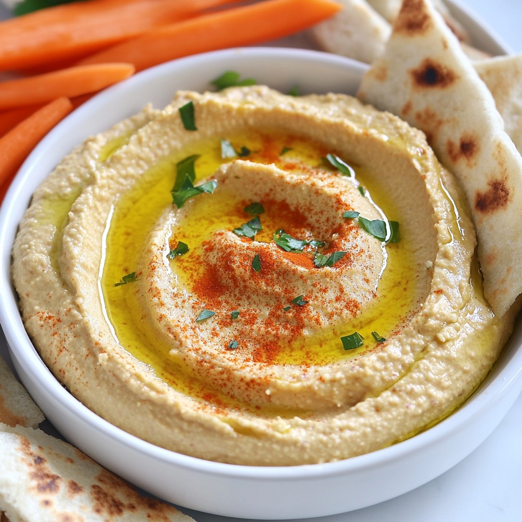 Creamy Roasted Garlic Hummus Flavorful and Easy Dip