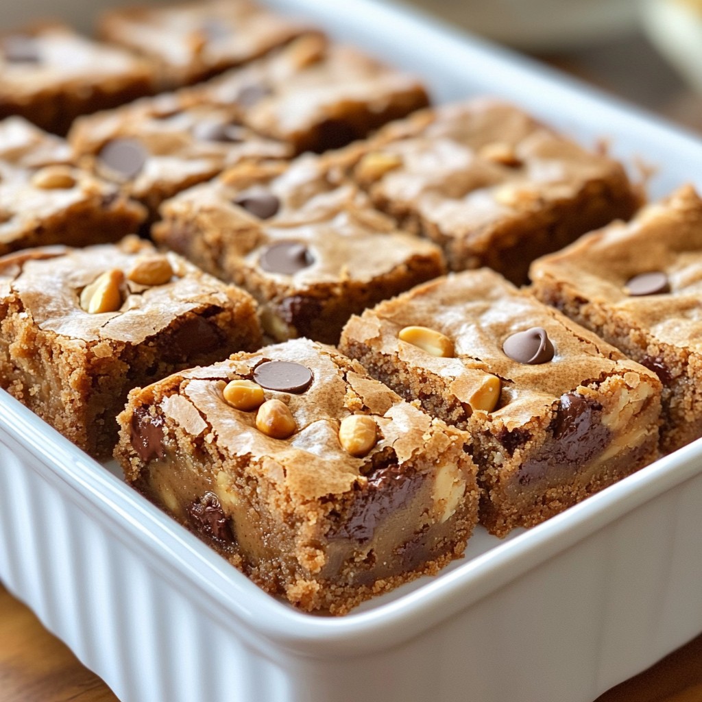 Peanut Butter Chocolate Chip Blondies Irresistible Treat