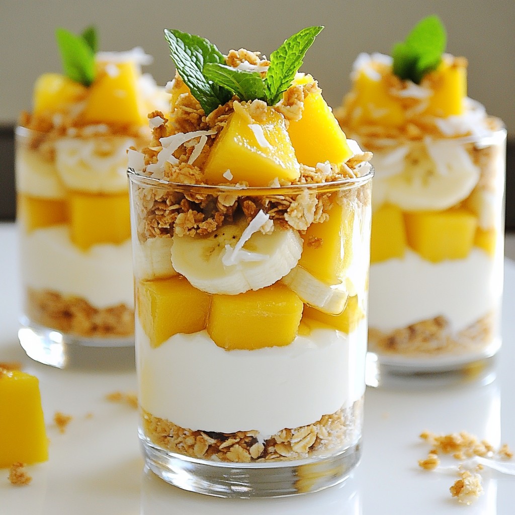Quick Breakfast Tropical Fruit and Yogurt Cups Easy Delight