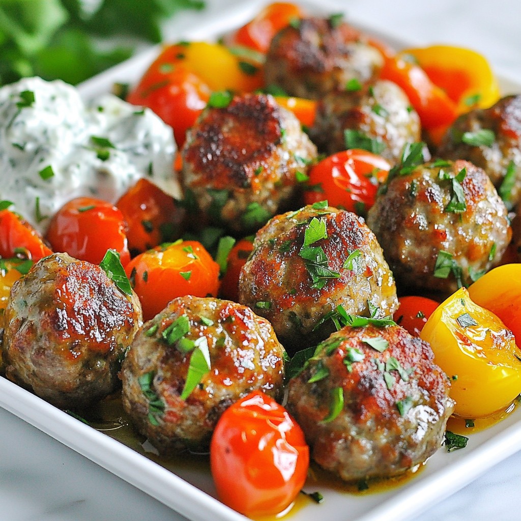 Greek Sheet Pan Meatballs Flavorful and Easy Recipe