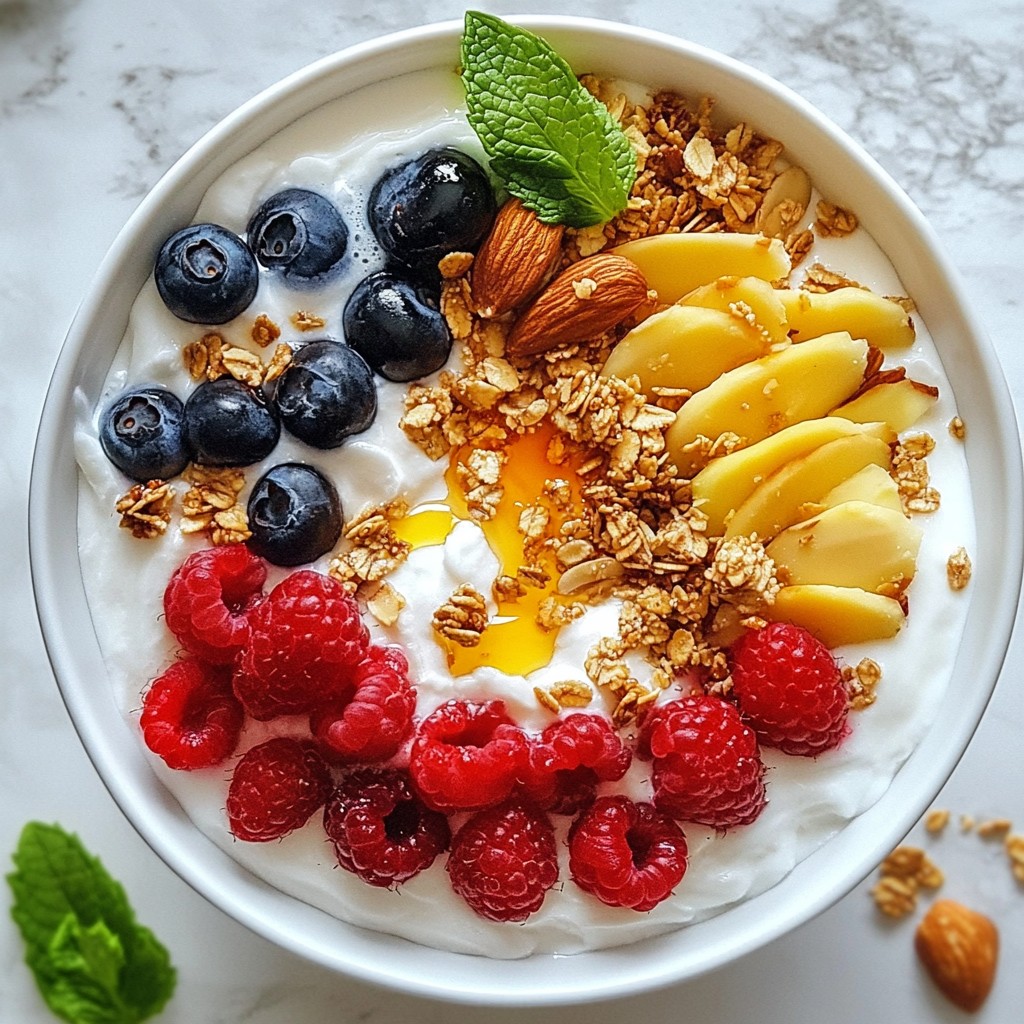 Quick Breakfast Berry and Nut Yogurt Bowl Delight