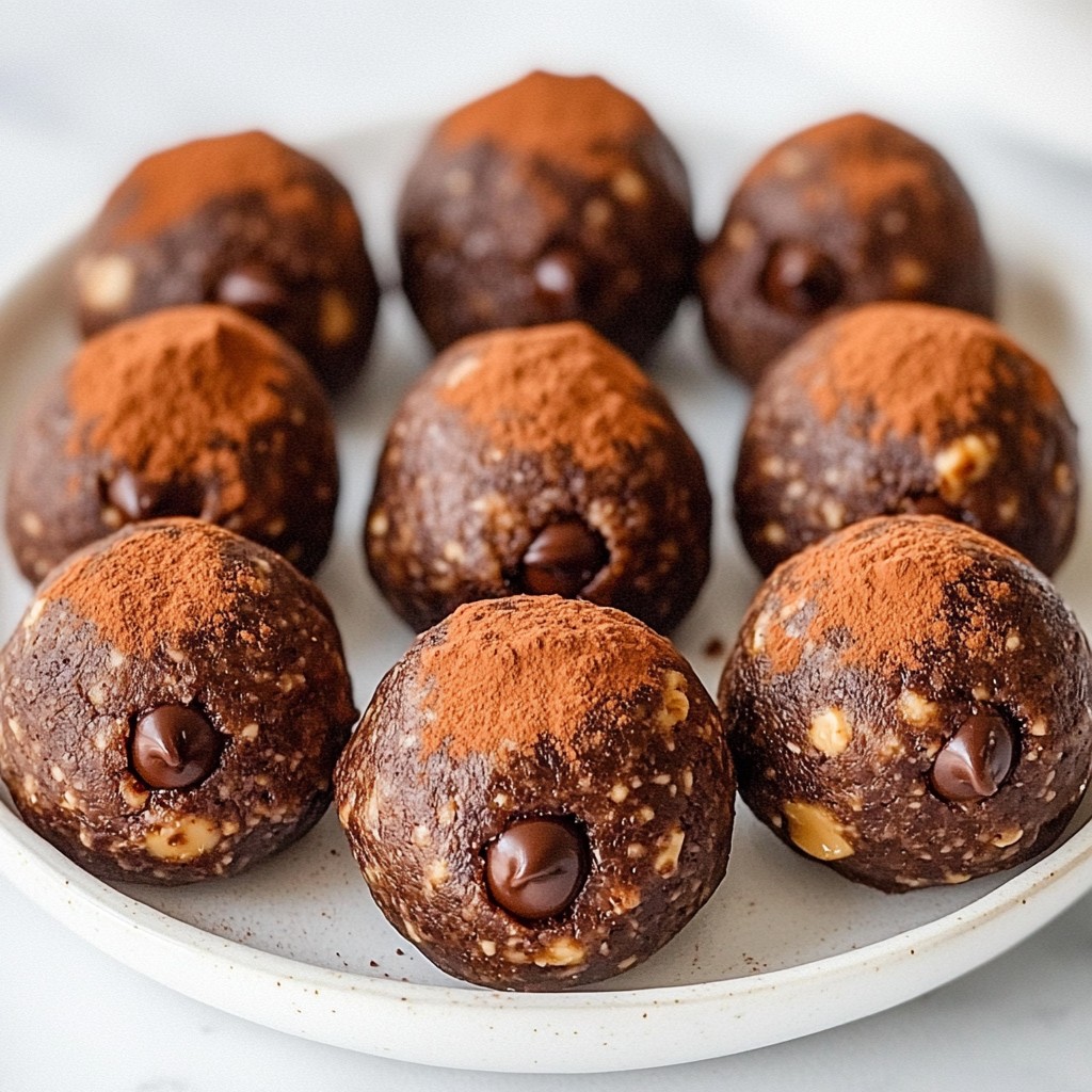 Chocolate Peanut Butter Energy Balls Healthy Snack Idea