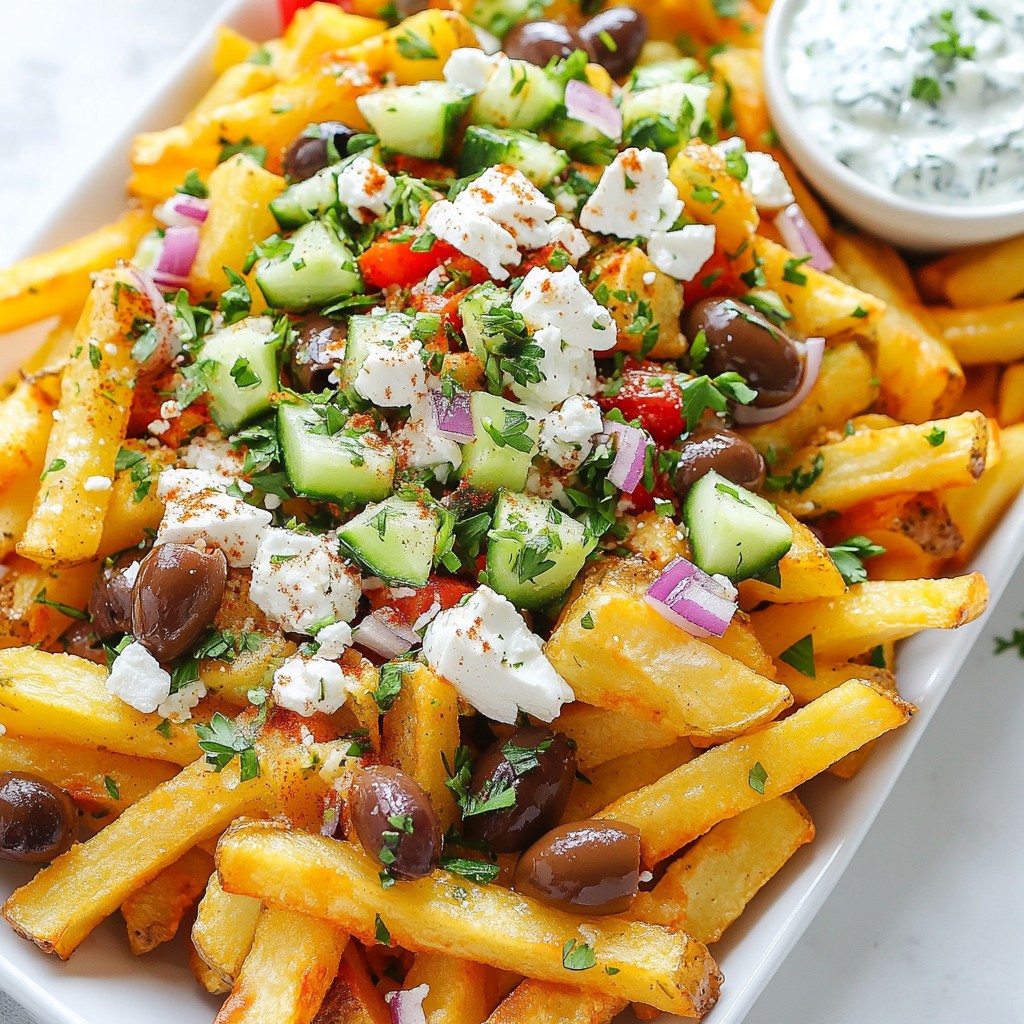 Loaded Greek Fries with Tzatziki Flavorful Delight