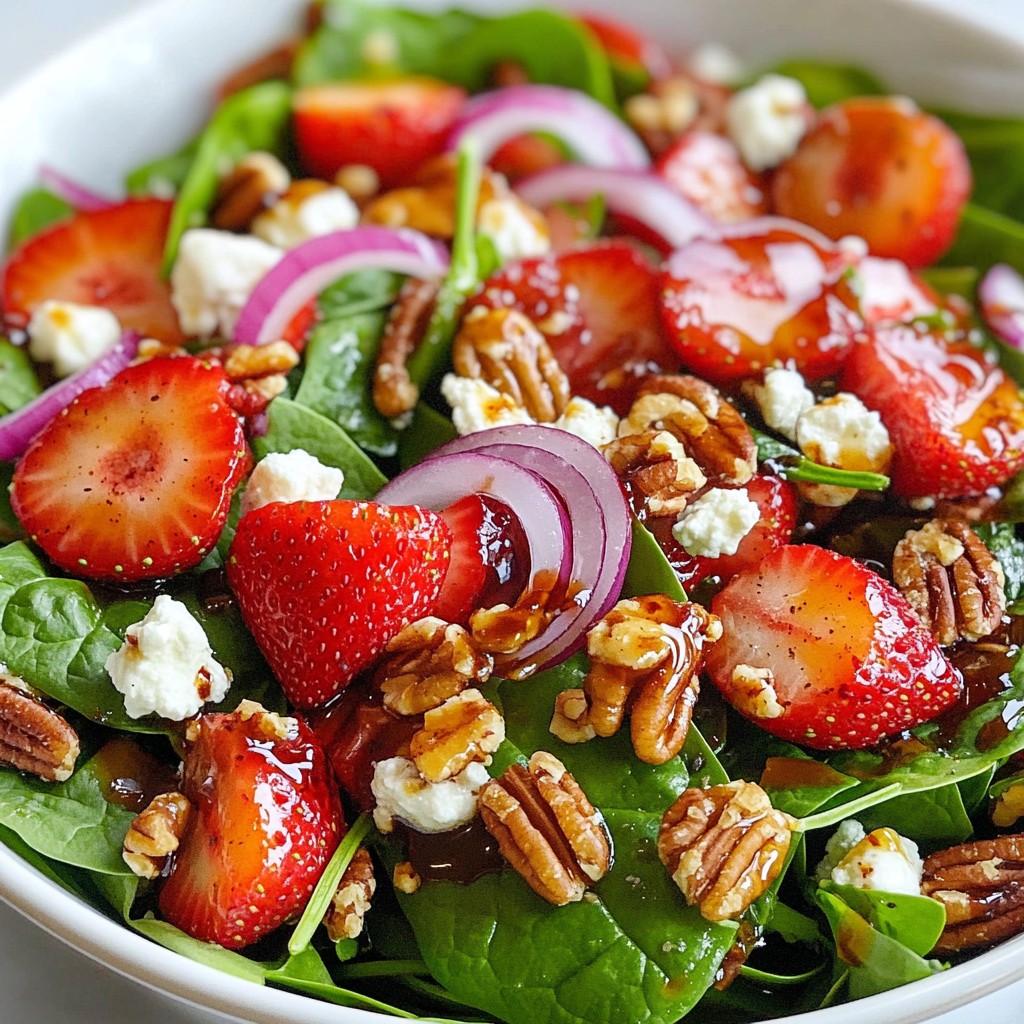 Spinach Strawberry Pecan Salad Fresh and Tasty Delight