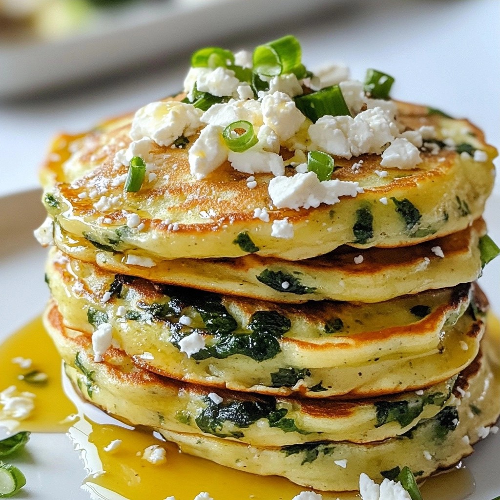 Savory Pancakes with Spinach and Feta Delight