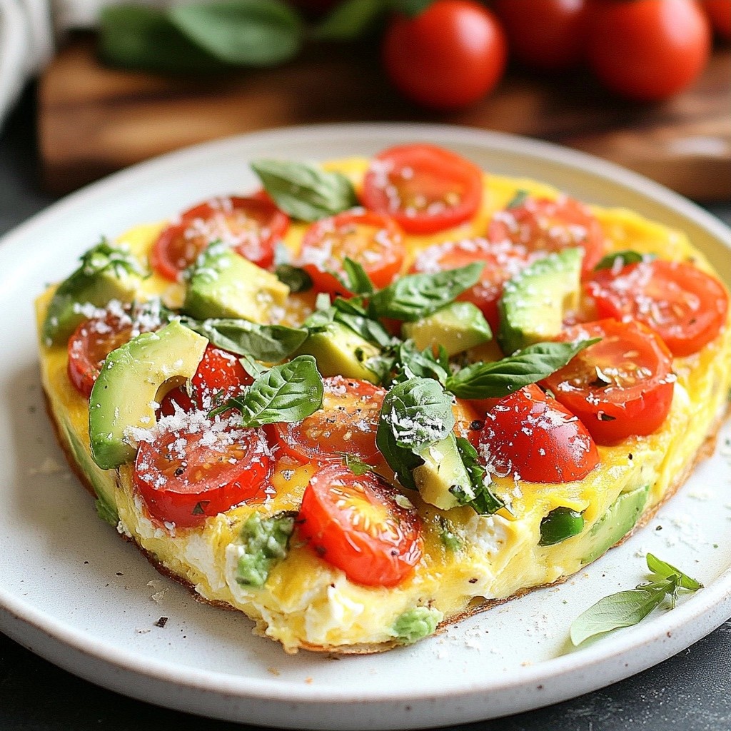 Brunch Creamy Avocado and Tomato Frittata Delight