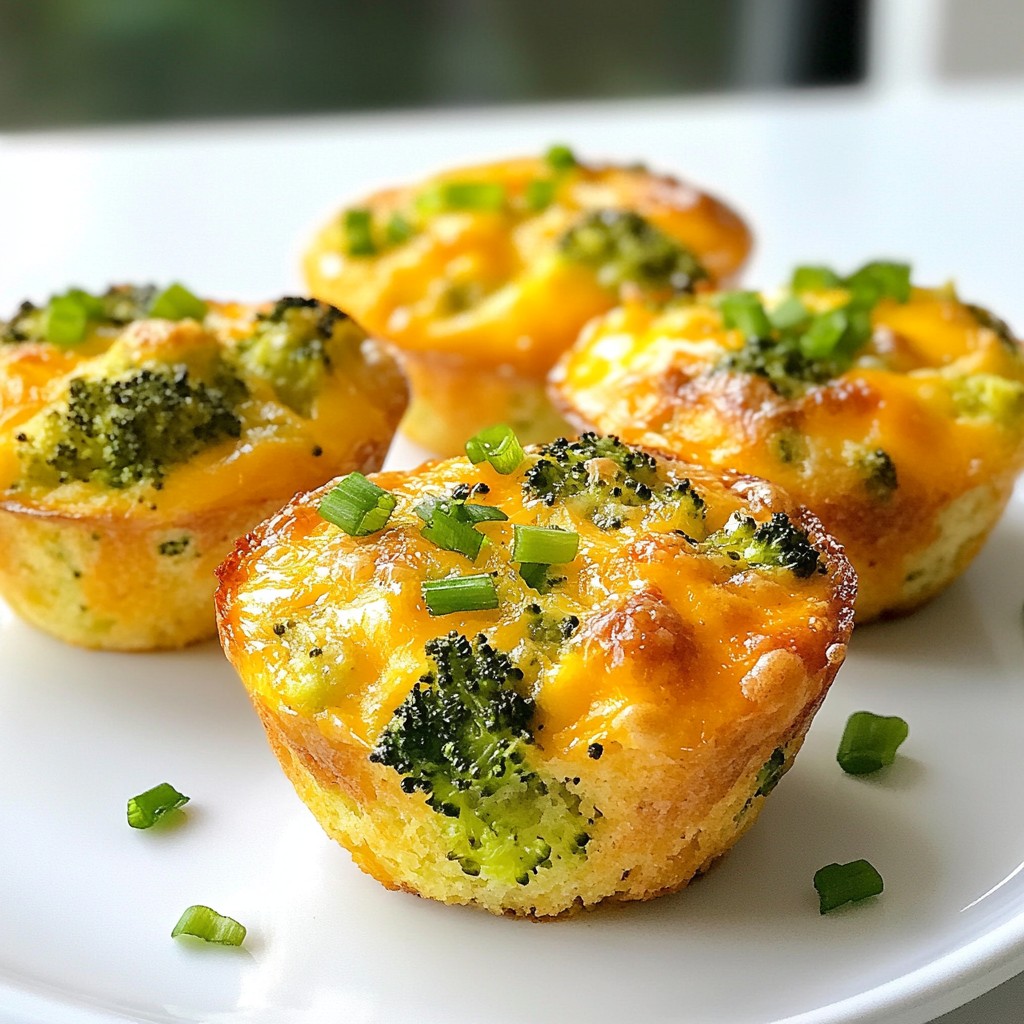 Make-ahead Breakfast Broccoli Cheddar Muffins Delight