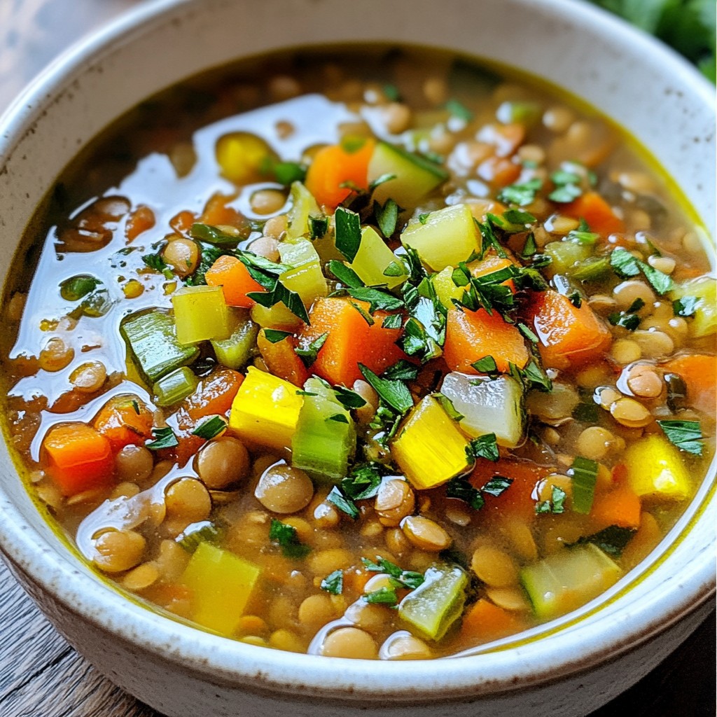 Hearty Lentil Vegetable Soup Nourishing and Simple