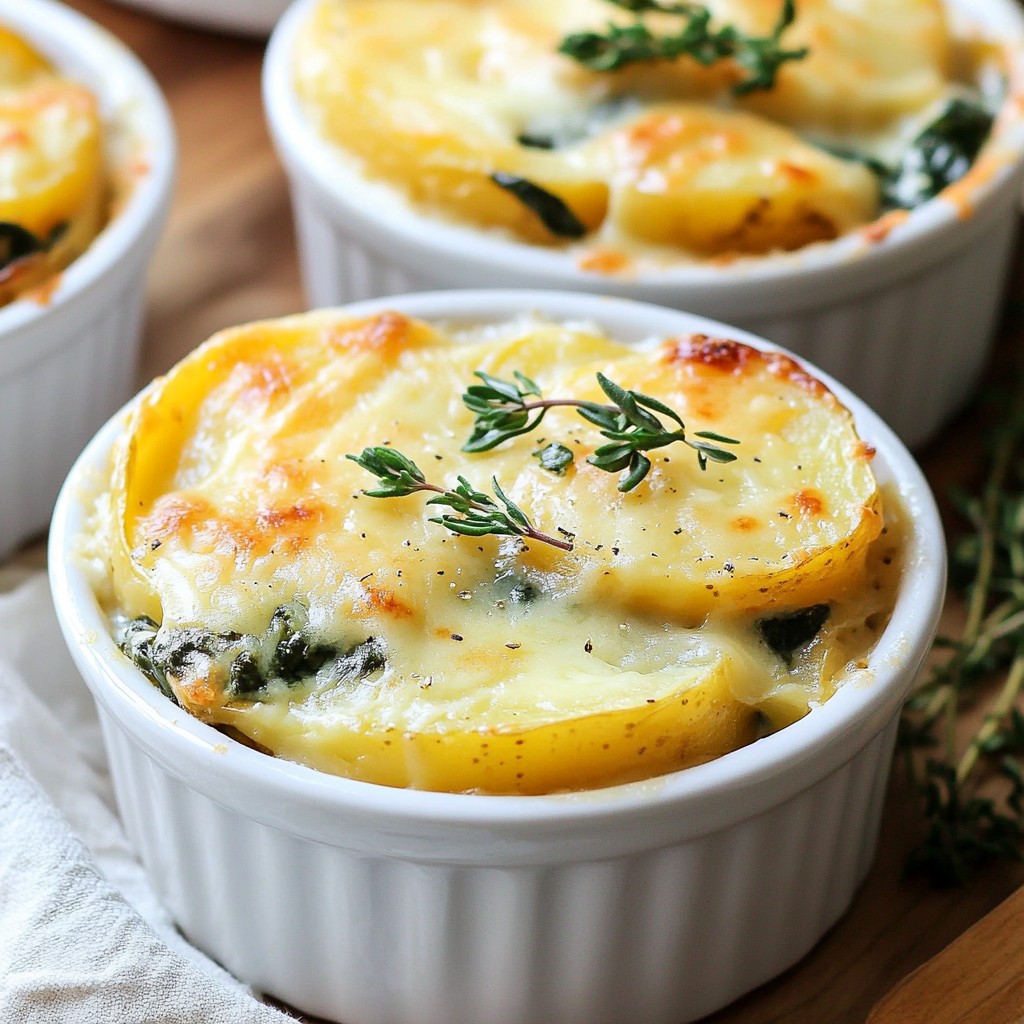 Creamy Brunch Spinach and Potato Gratin Delight