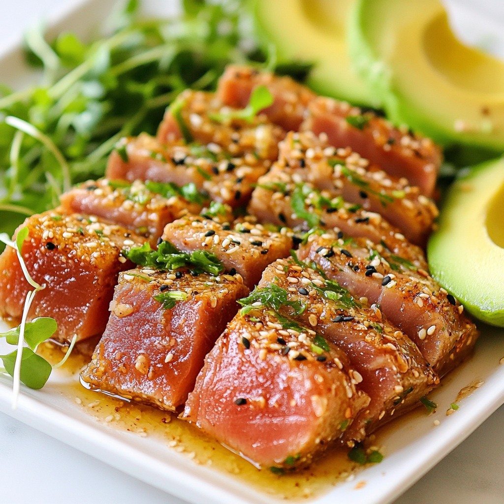 Sesame Crusted Seared Ahi Tuna Flavorful Dinner Option