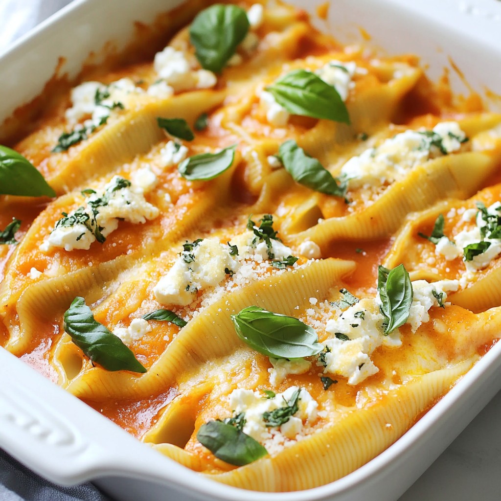 Pumpkin Feta Stuffed Shells Flavorful and Comforting Dish