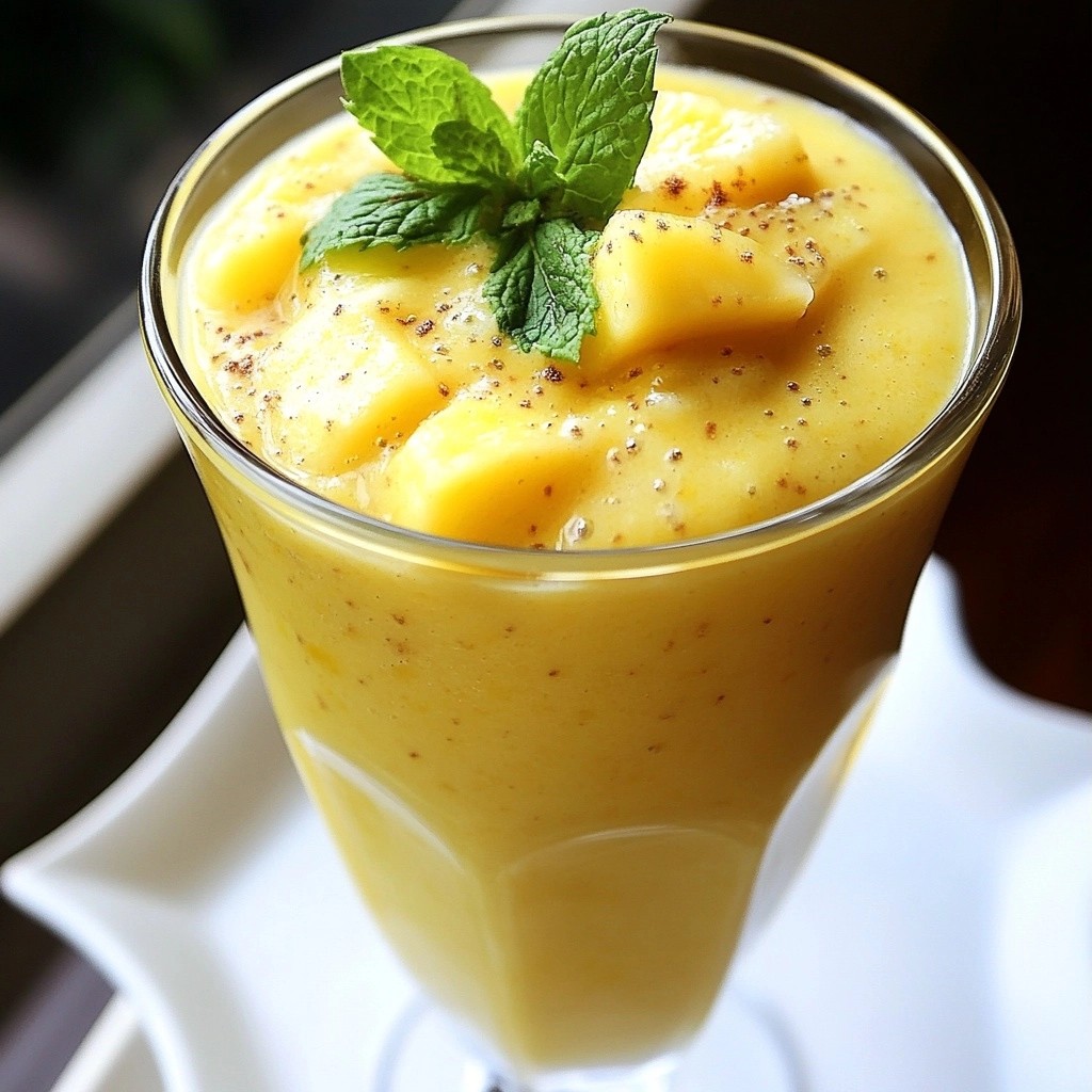 Quick Breakfast Pineapple and Banana Smoothie Boost