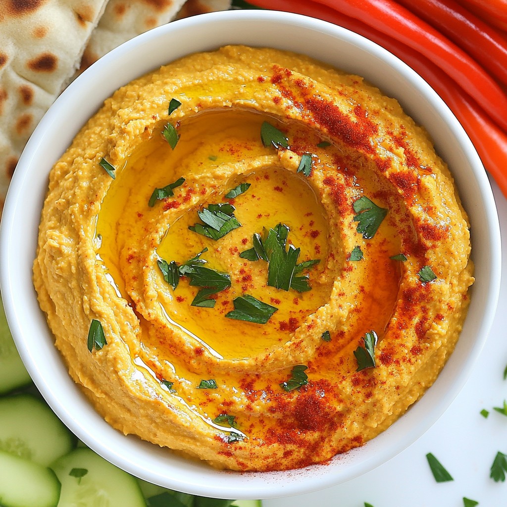 Roasted Red Pepper Hummus Simple and Delicious Recipe