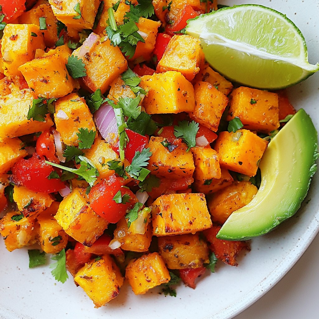 Brunch Sweet Potato and Avocado Hash Delight