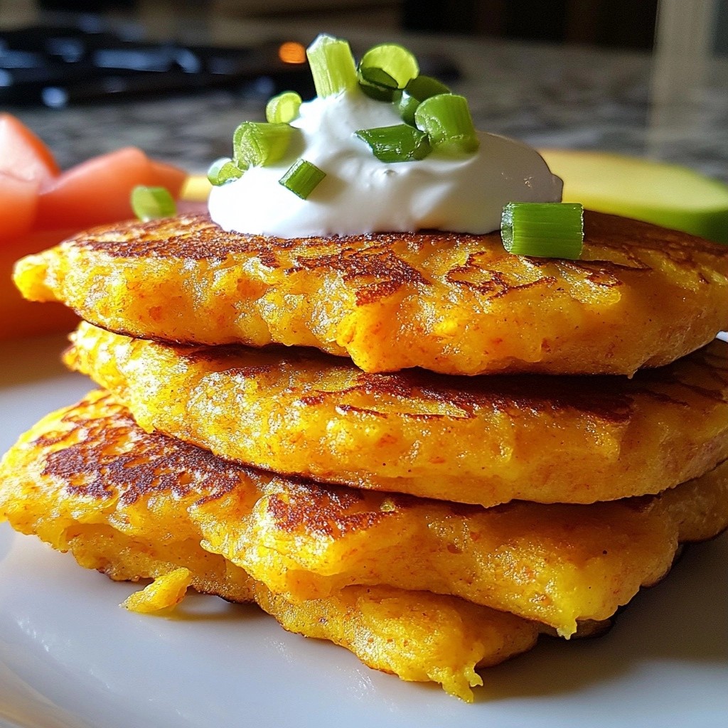 Savory Breakfast Carrot and Cheese Pancakes Delight