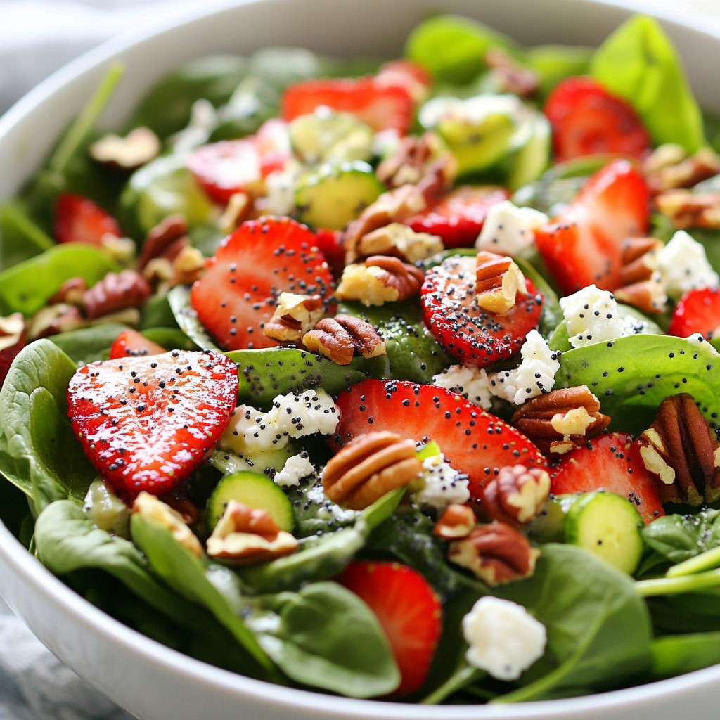 Strawberry Spinach Poppy Seed Salad Fresh and Flavorful