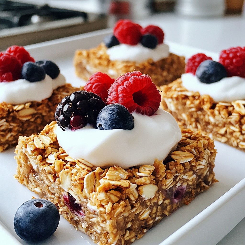 Make-ahead Breakfast Baked Oatmeal Bars Delight