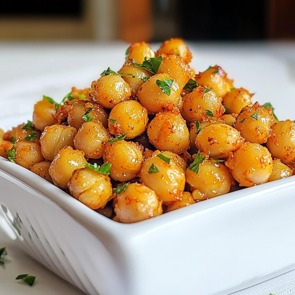 Spicy Cajun Roasted Chickpeas Crispy Flavor Burst