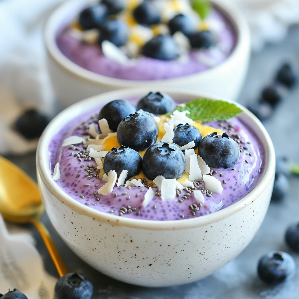 Blueberry Coconut Chia Pudding Nourishing and Simple