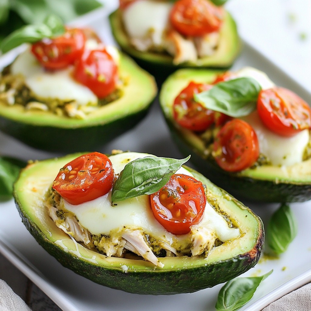 Pesto Chicken Stuffed Avocados Flavorful and Healthy