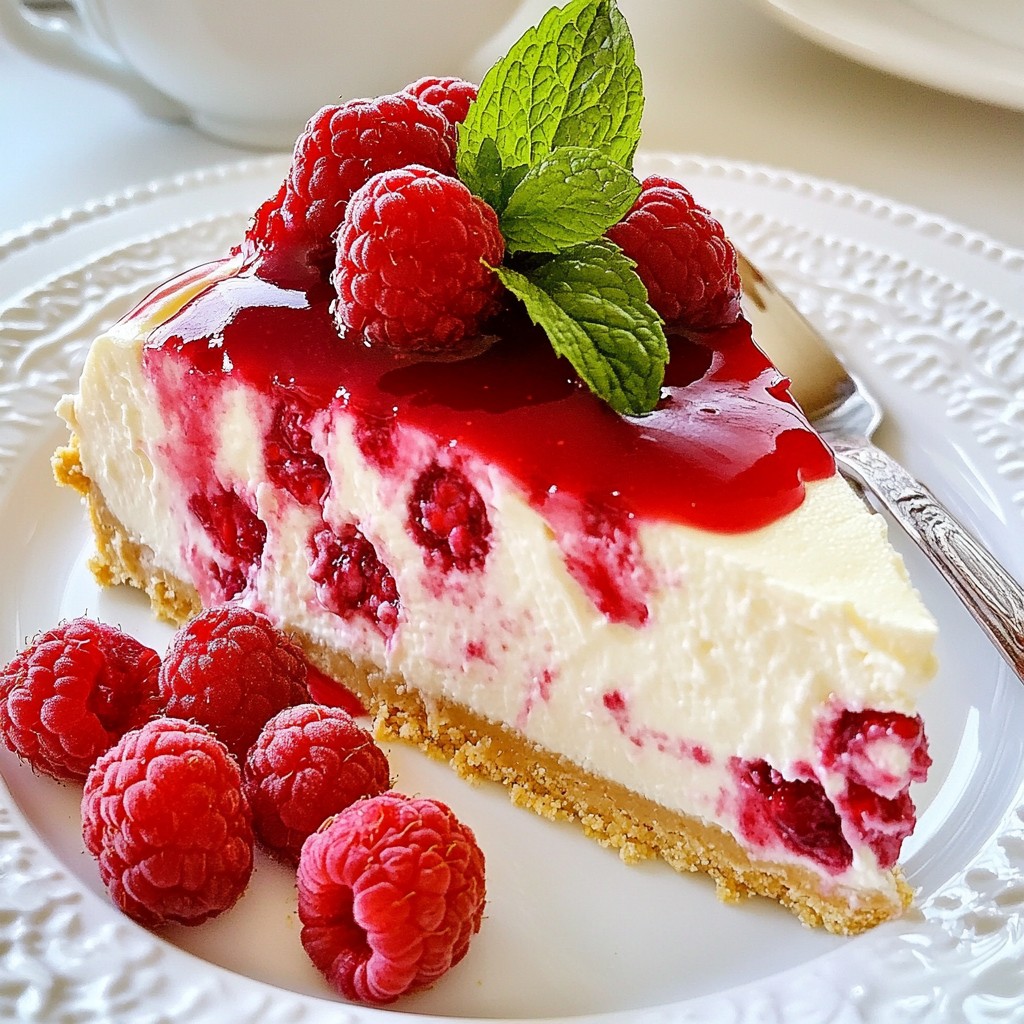 White Chocolate Raspberry Cheesecake Delightful Treat