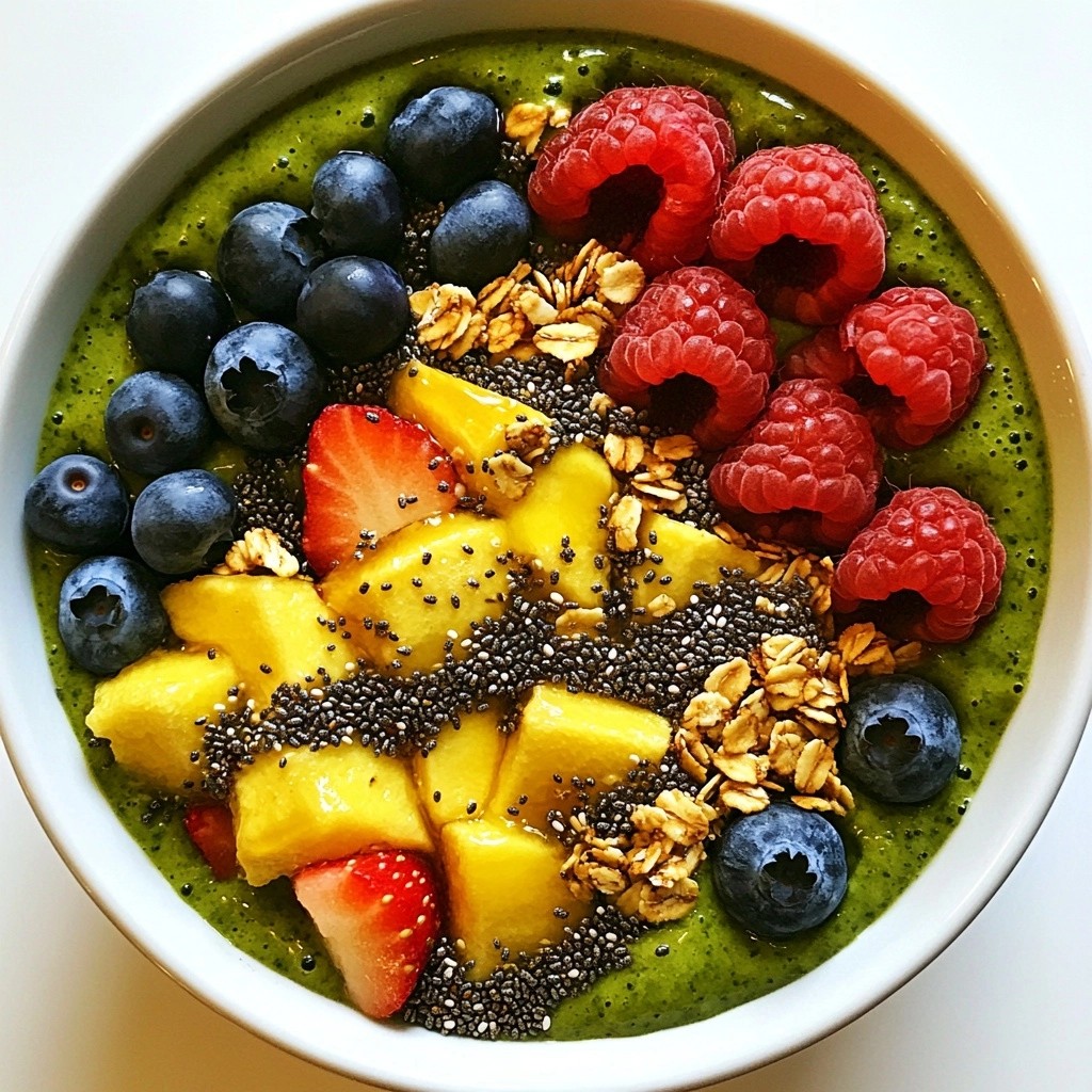 Quick Breakfast Berry and Spinach Smoothie Bowl Recipe