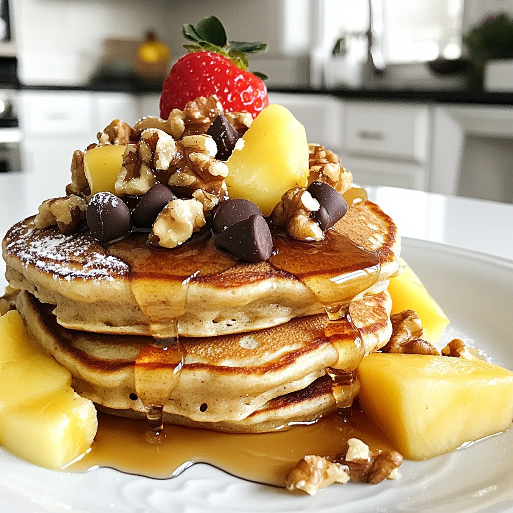 Sweet pancakes Nutty Chocolate Chip Pancakes Delight
