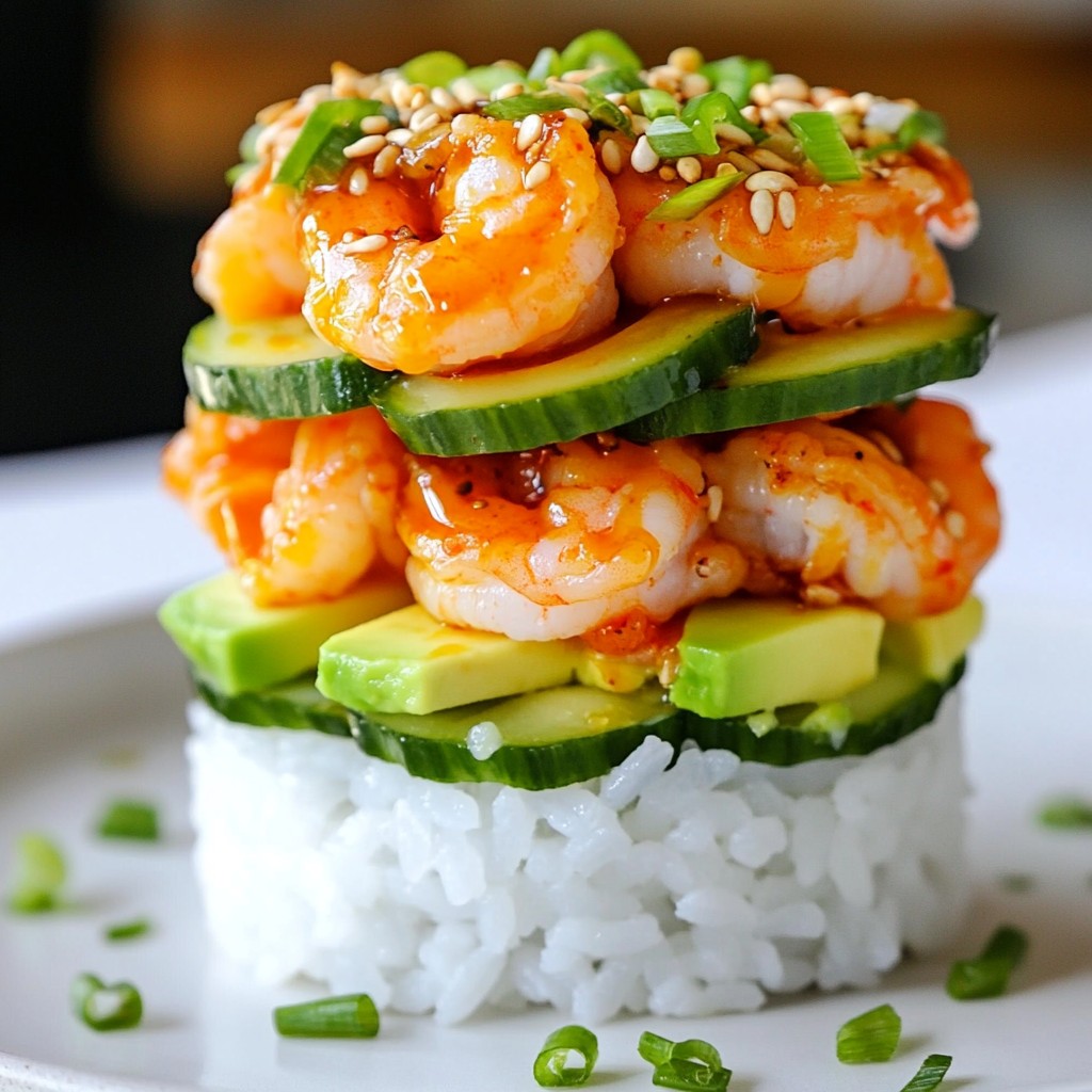 Spicy Shrimp Sushi Stack Flavorful and Easy Recipe