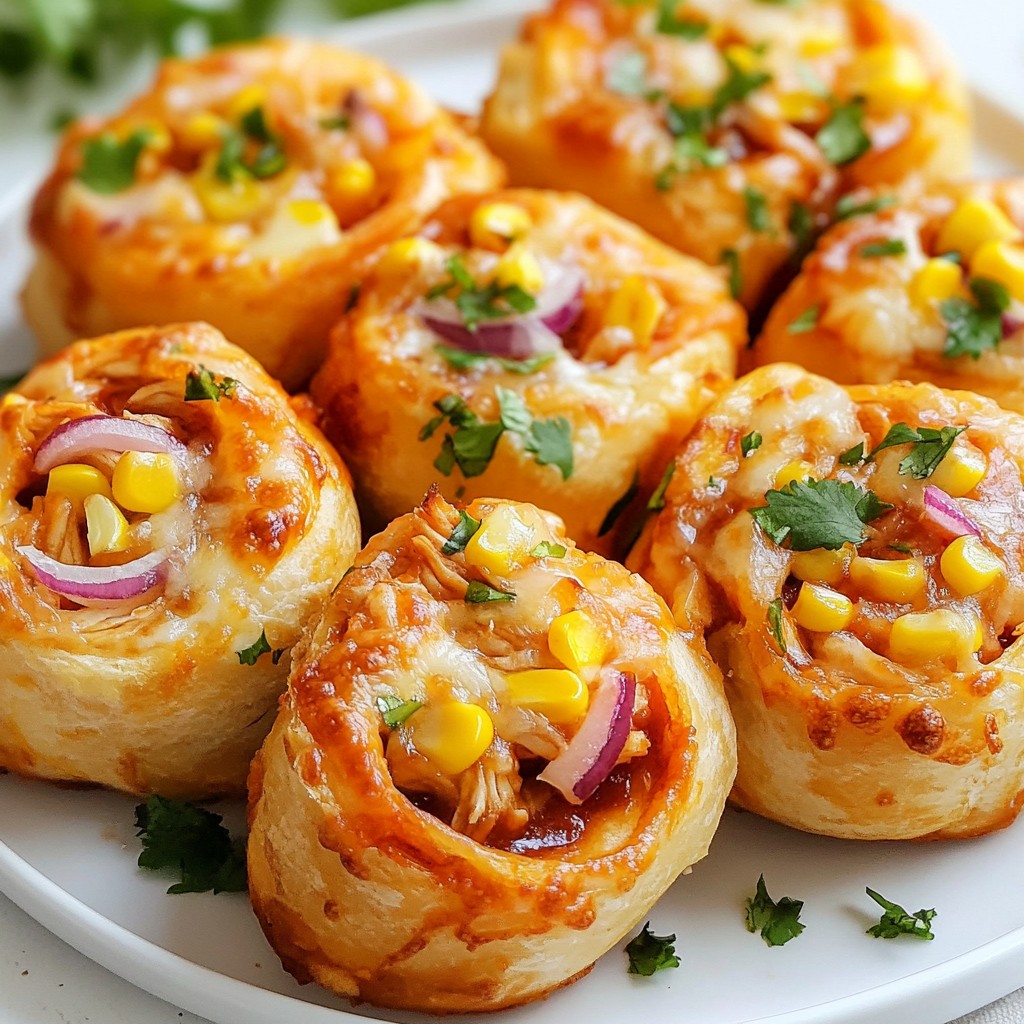 BBQ Chicken Pizza Roll-Ups Tasty and Easy Recipe