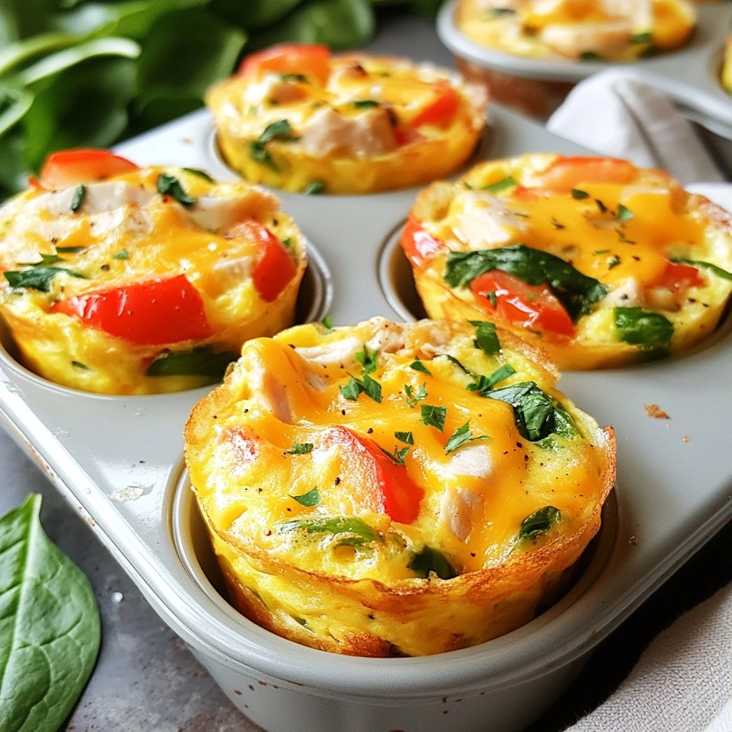 Make-Ahead Chicken and Veggie Omelette Cups Recipe