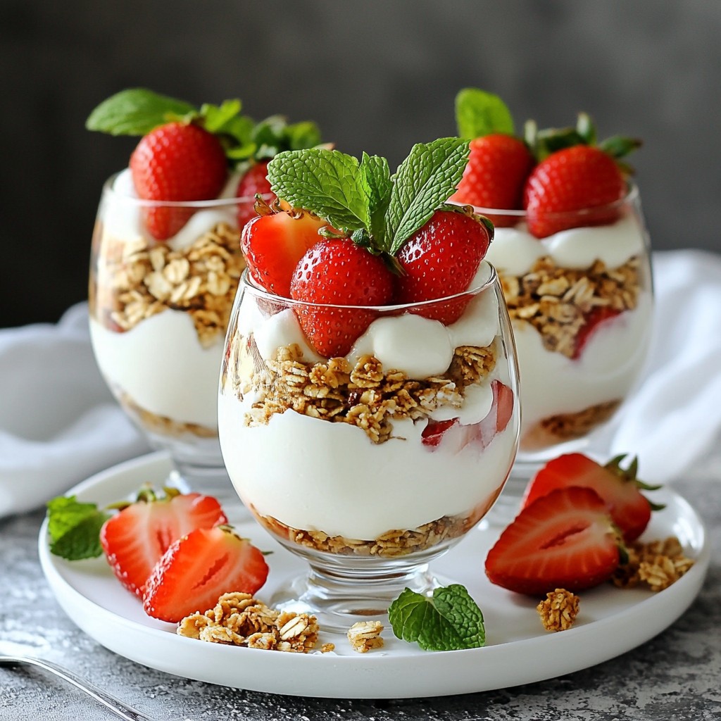 Make-ahead Greek Yogurt Strawberry Parfaits Delight
