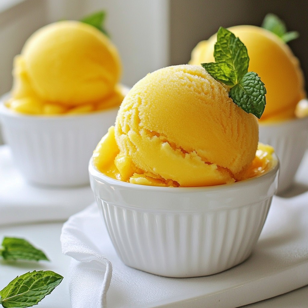 No-Churn Mango Sorbet Refreshing Summer Delight