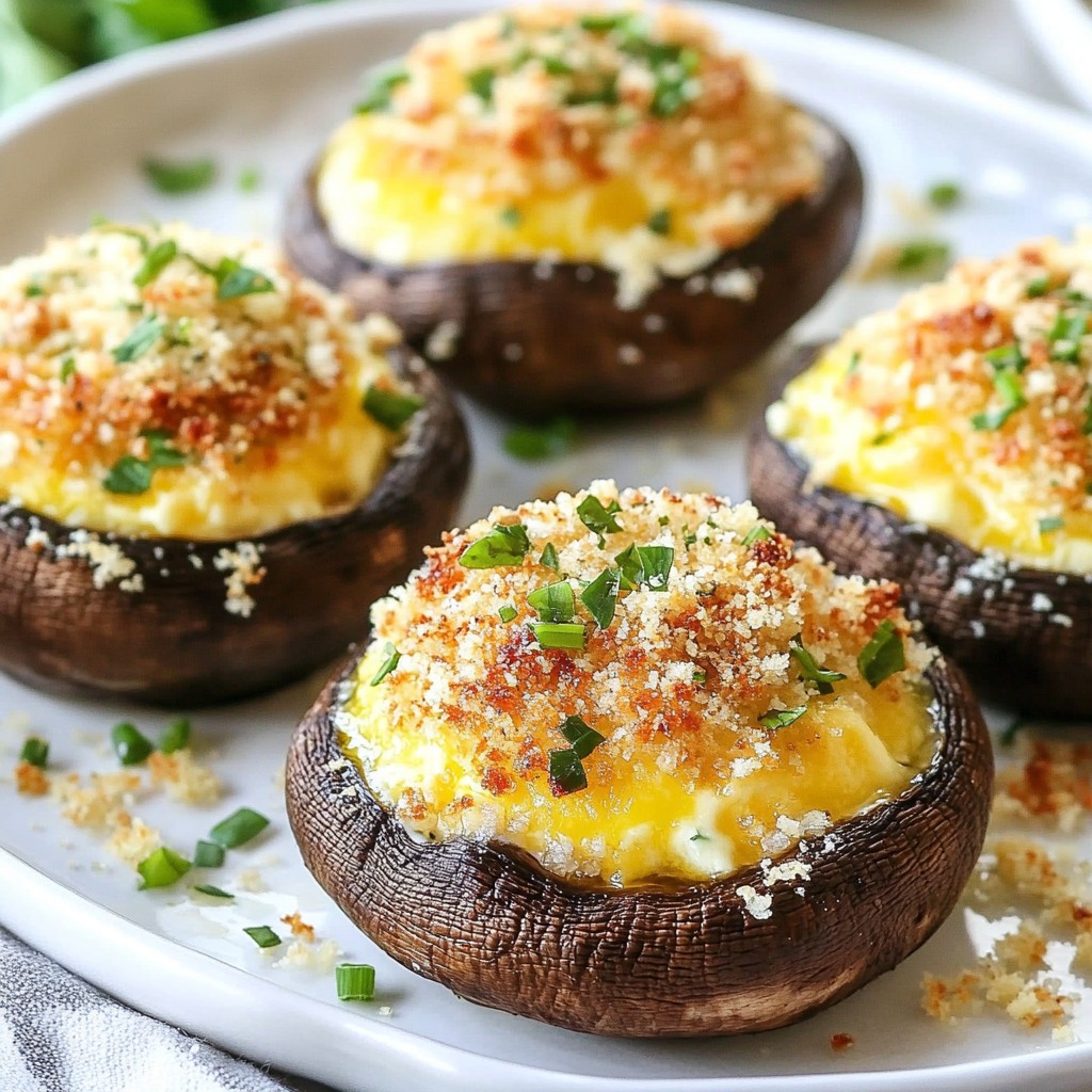 Brunch Herb and Cheese Stuffed Mushrooms Delight