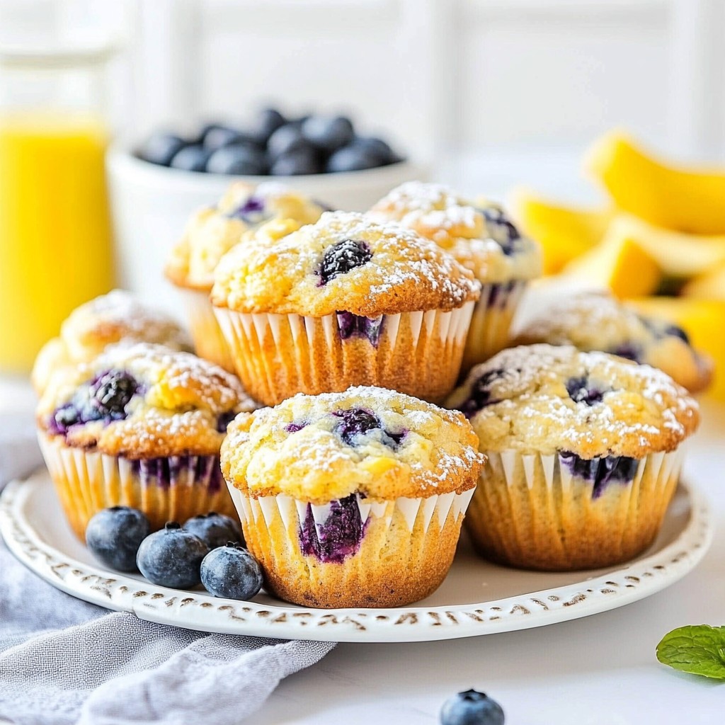 Fluffy Breakfast Blueberry Oatmeal Muffins Recipe
