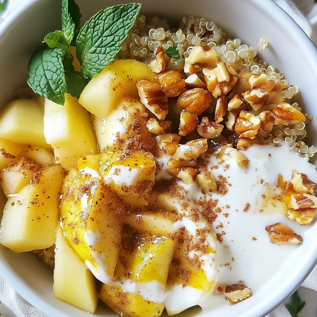 Quick breakfast Apple Cinnamon Quinoa Bowl Delight