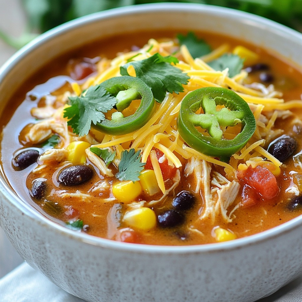 Slow Cooker Chicken Enchilada Soup Flavor Boost