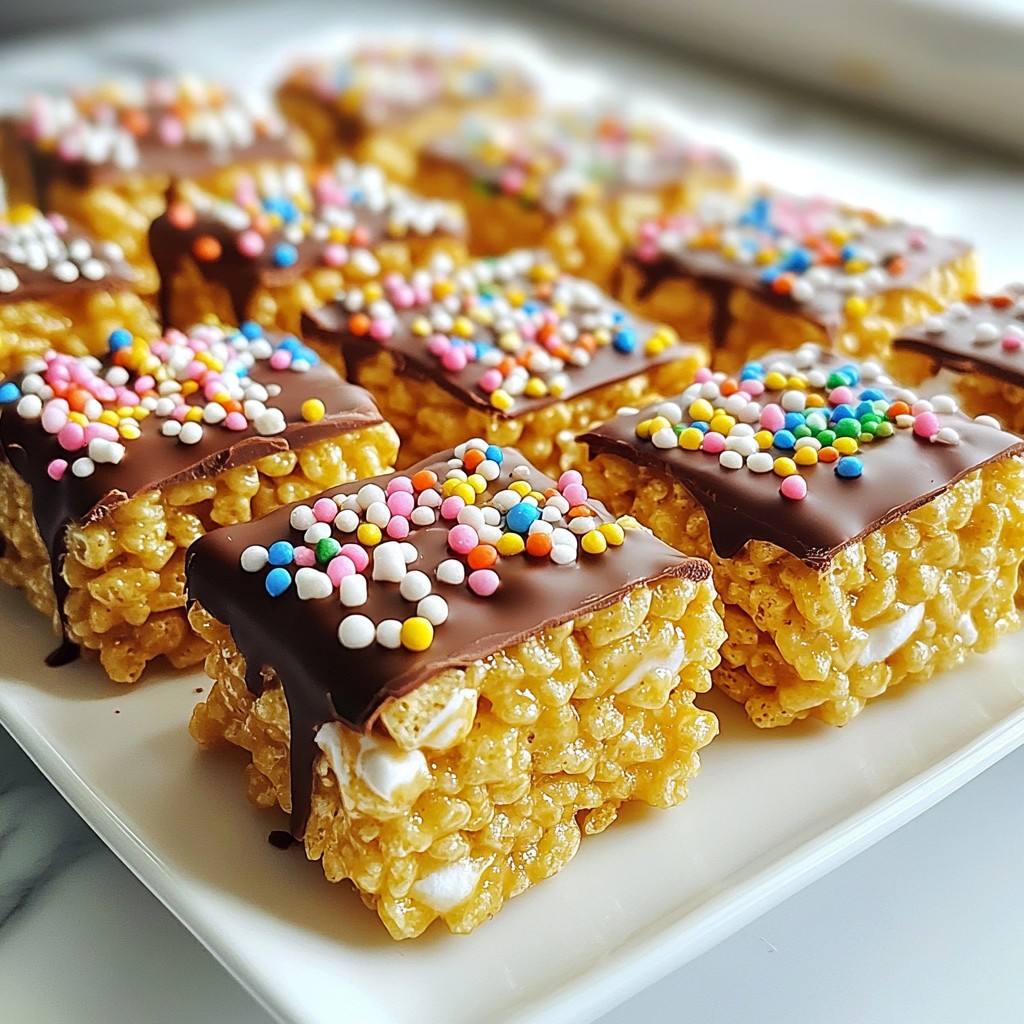 Chocolate Dipped Rice Krispie Treats Simple and Fun