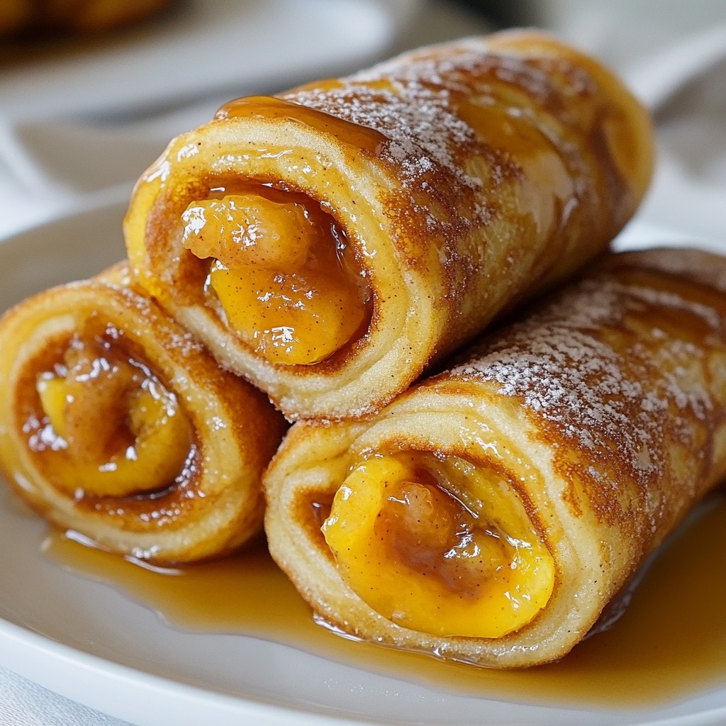 Sweet Breakfast Cinnamon Sugar Pancake Roll-Ups Recipe